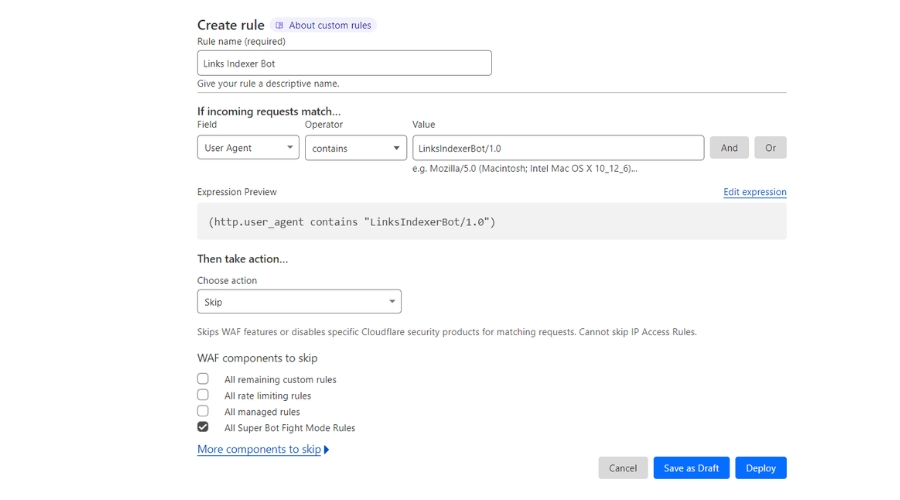 Cloudflare Rules Field Preview